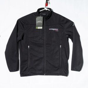 NWT Eddie Bauer Men's XL Black Weather Resist Soft Shell Jacket Xtendimax Logo